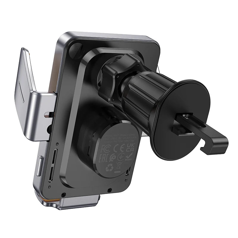HOCO 15W Infrared Wireless Charging Holder in Car For iPhone 17 16 Pro Max Air Vent Clip Bracket Intelligent Wireless Charging