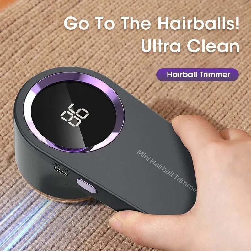 Portable Electric Lint Remover – Rechargeable Fabric Shaver with LED Display