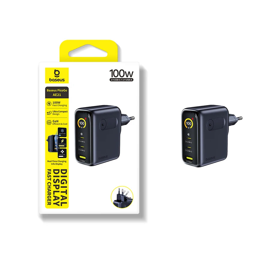 Baseus 100W Fast Charging Display Charger – USB-C for Phone & Tablet