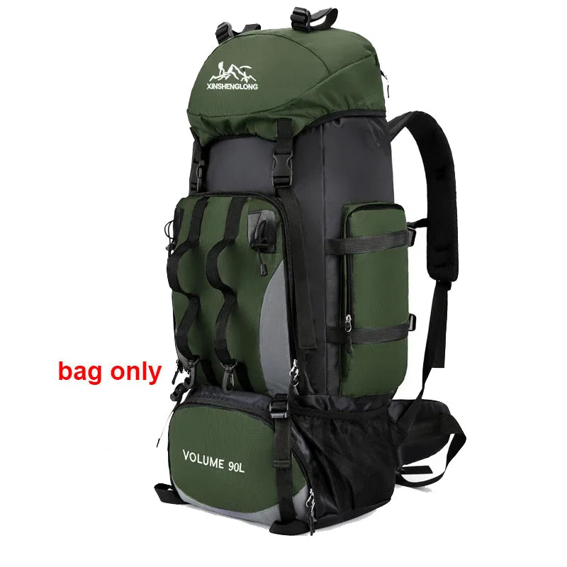 90L Waterproof Hiking Backpack – Large Capacity Camping & Trekking Bag