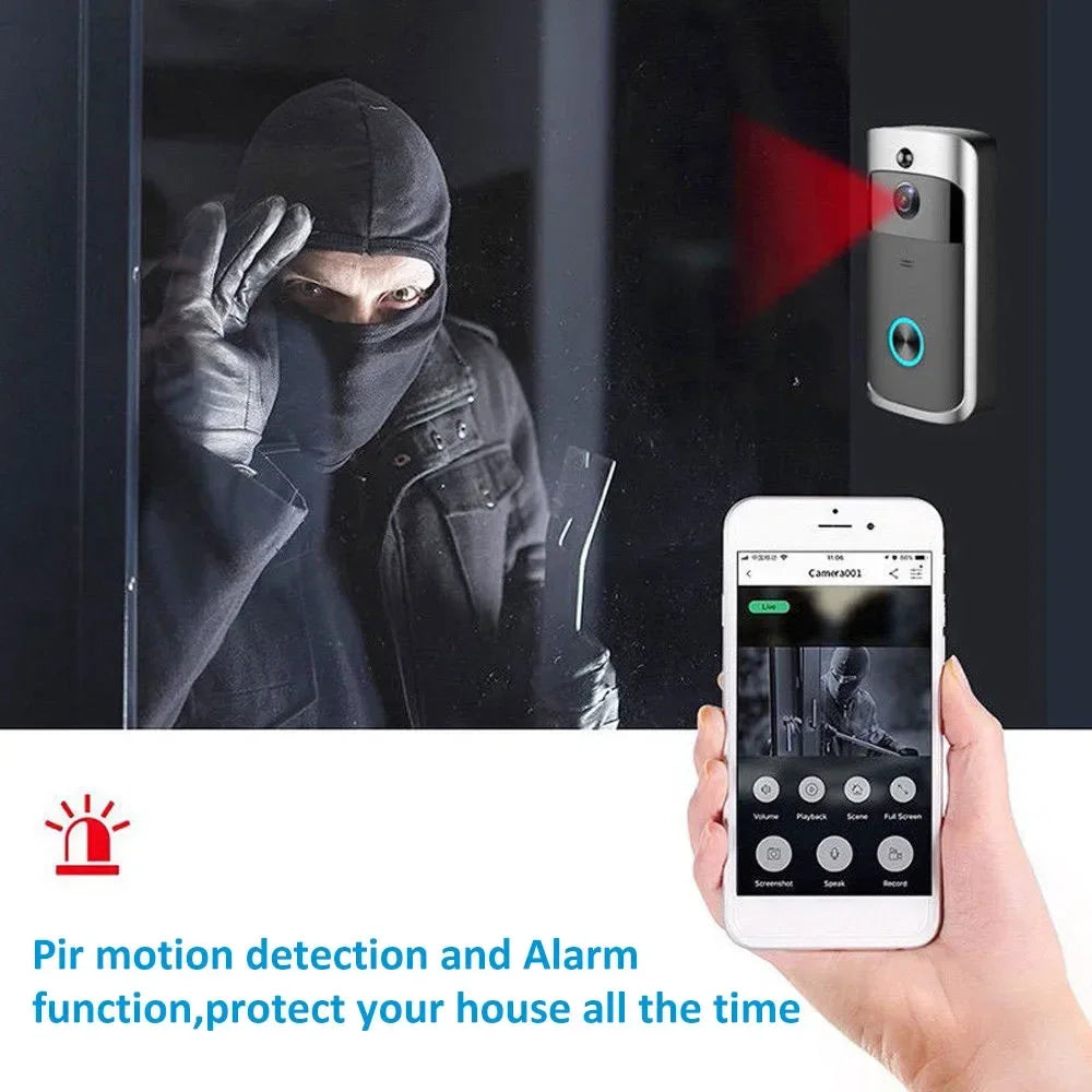Battery-Powered WiFi Doorbell Camera – Smart Security for House