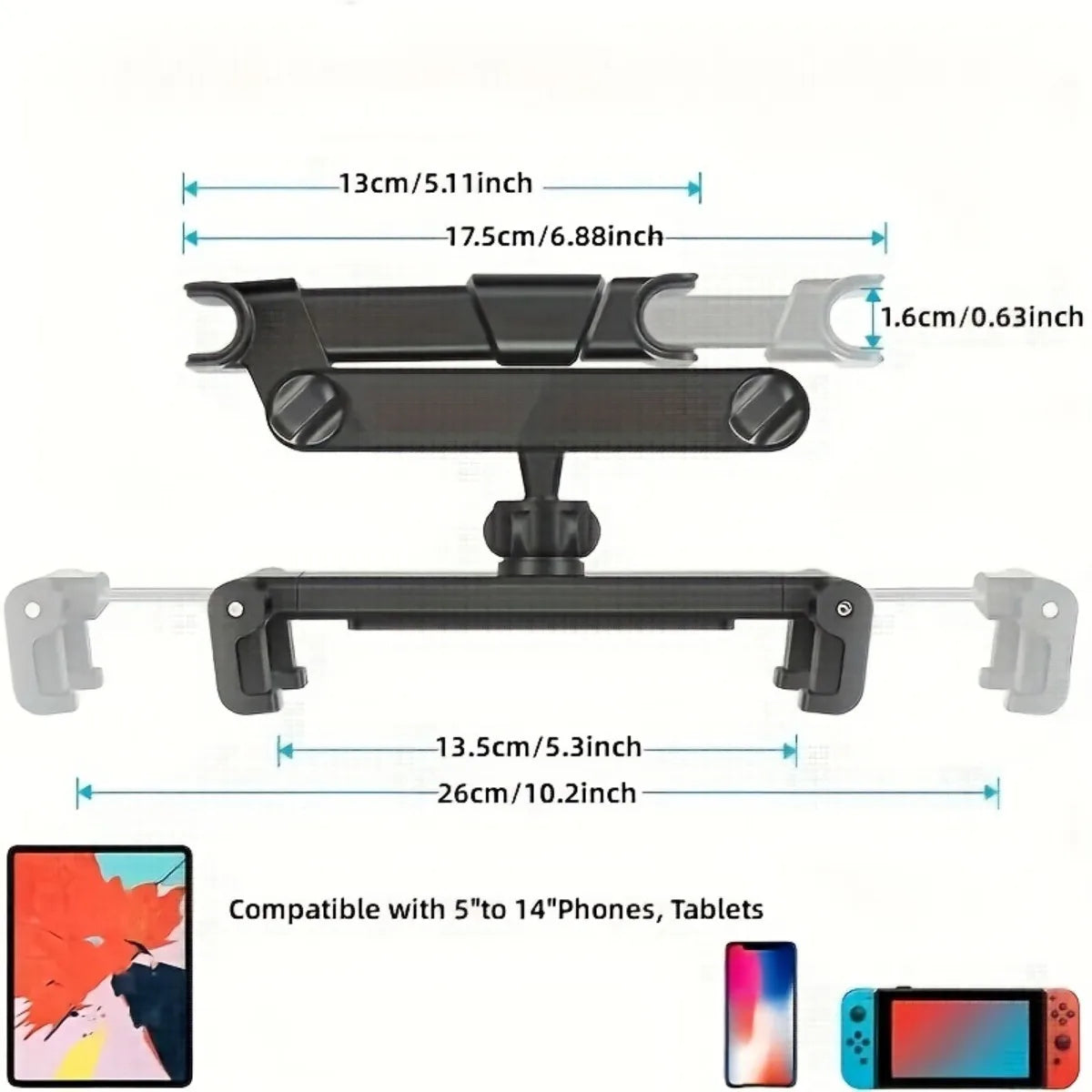 Car Headrest Tablet Holder – iPad & Universal Devices