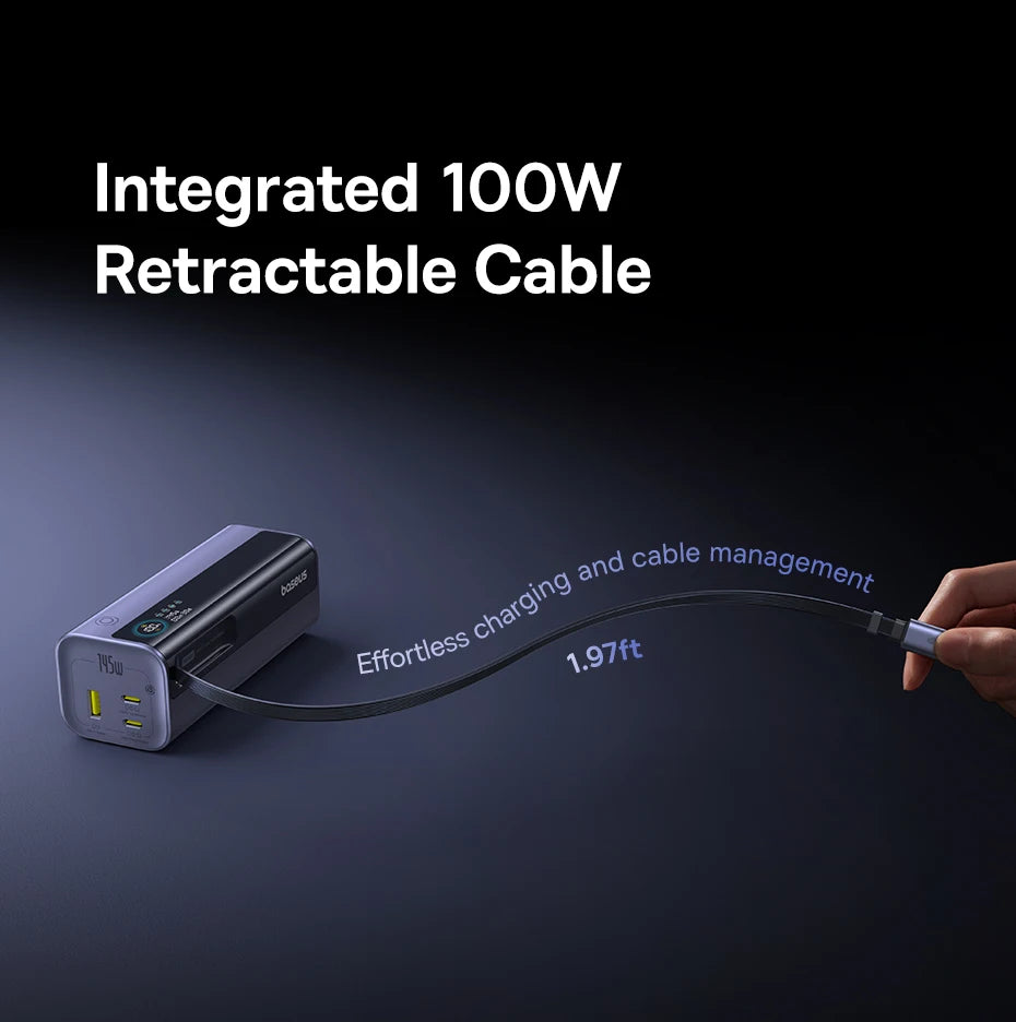 Baseus 20,000mAh Portable Charger – 145W Fast Charge