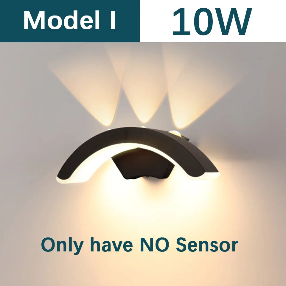 Outdoor Wall Light – Modern LED, AC110-220V, Sensor