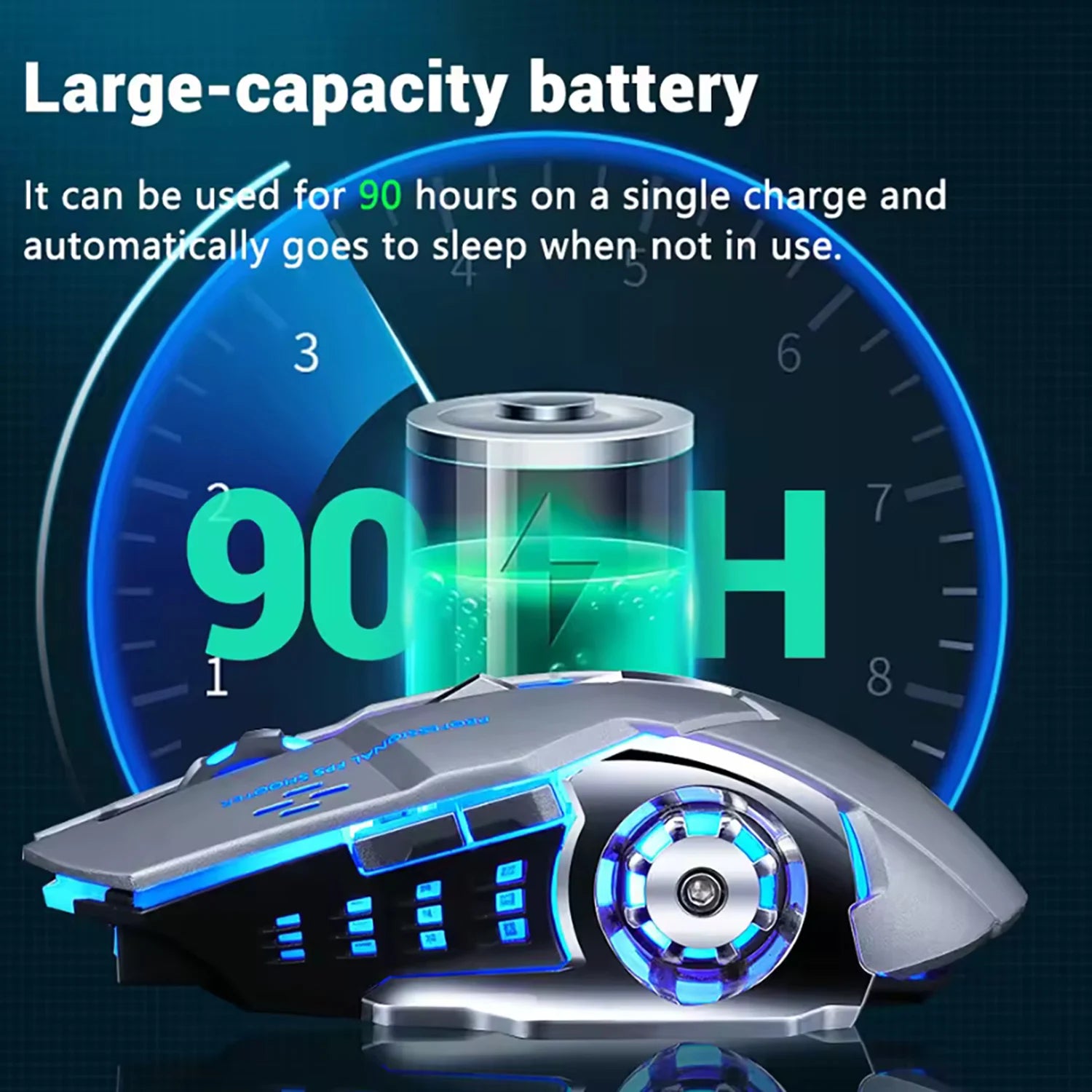 Wireless Rechargeable Mouse – Gaming Backlight, Bluetooth & USB for PC