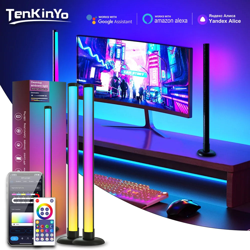 Smart RGB Desk Light – Music Sync, WiFi/Bluetooth, Room Decor