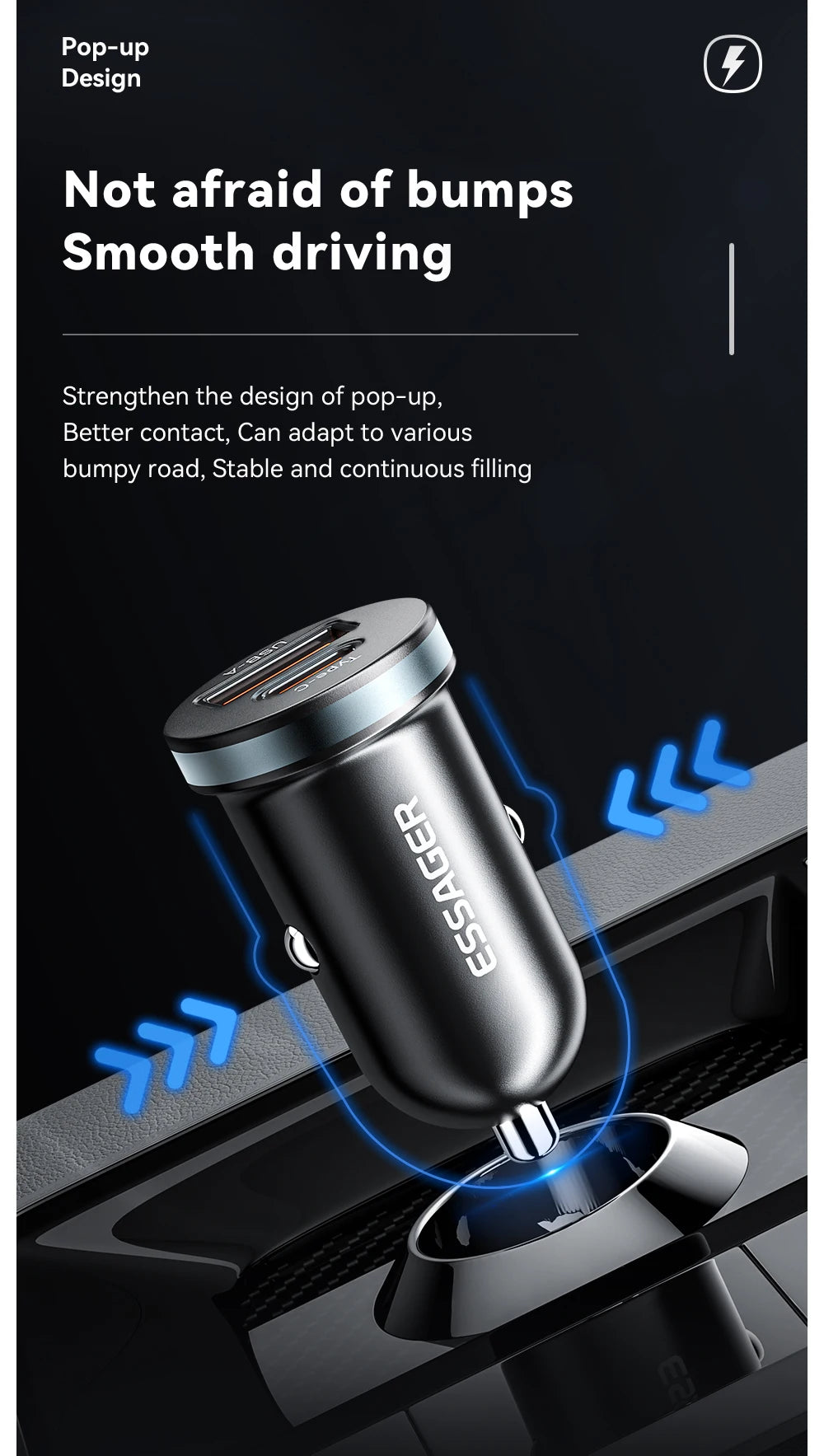 Essager 30W USB Type C Car Charger Fast Charge PD QC 3.0 FCP AFC For iphone 14 13 12 Xiaomi Huawei Samsung Mobile Phones Adapter