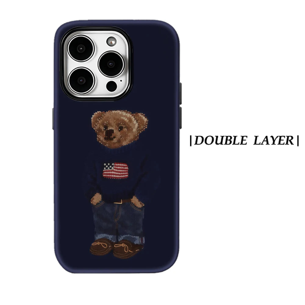 iPhone 17 Knit Bear Case – Magnetic & Durable
