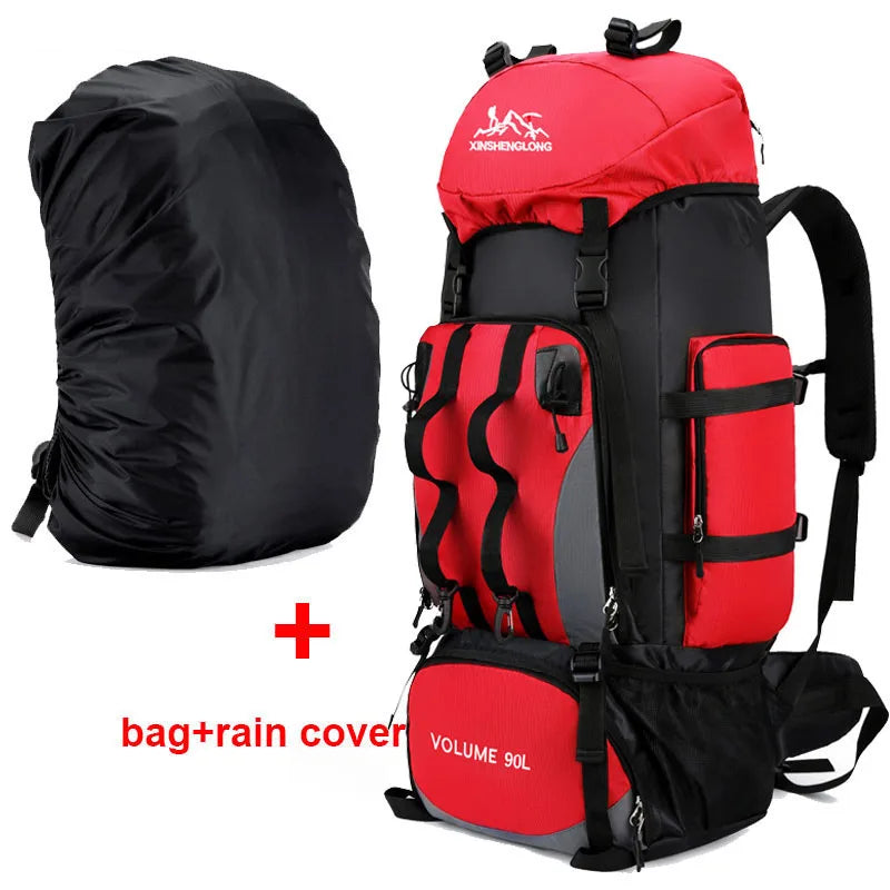90L Waterproof Hiking Backpack – Large Capacity Camping & Trekking Bag