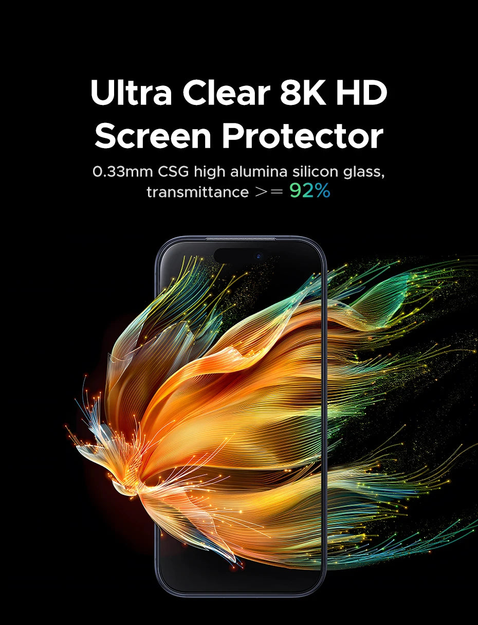iPhone 17 Pro Max Tempered Glass – UGREEN 2PCS Dust-Free Screen Film