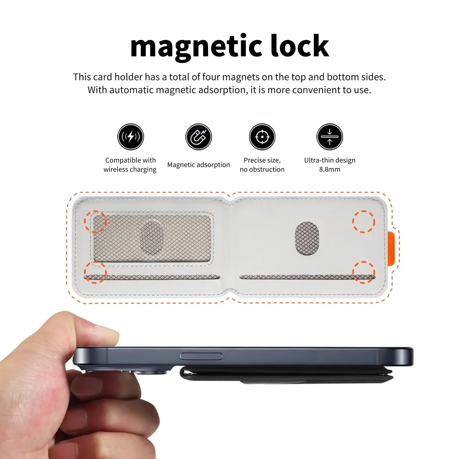 iPhone MagSafe Leather Card Holder – RFID Bank & ID Card Protector