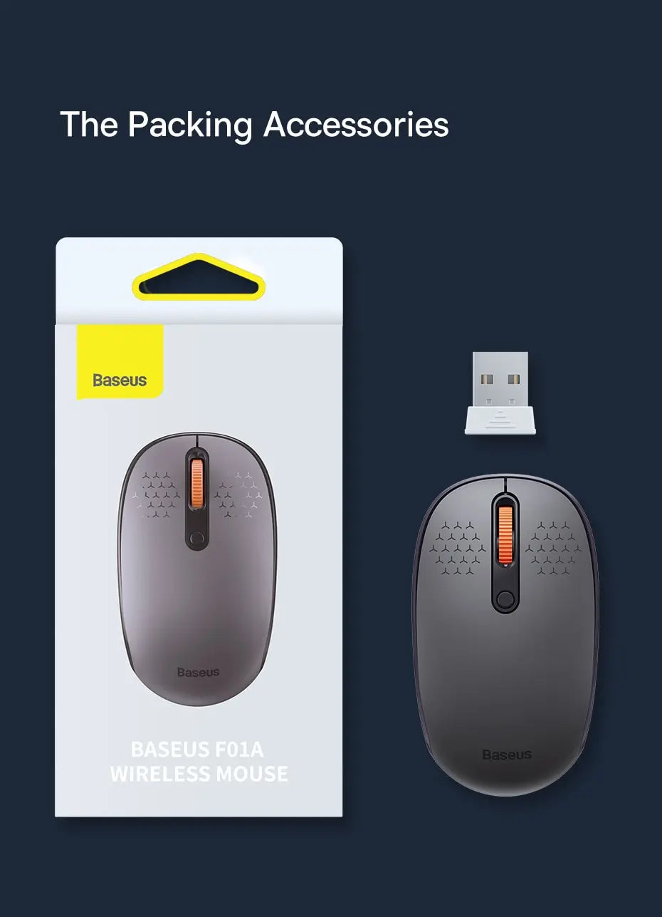 Baseus F01B Wireless Bluetooth Mouse – Silent 1600 DPI