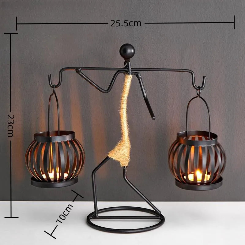 Metal Candlestick Figurine – Nordic Home Decor
