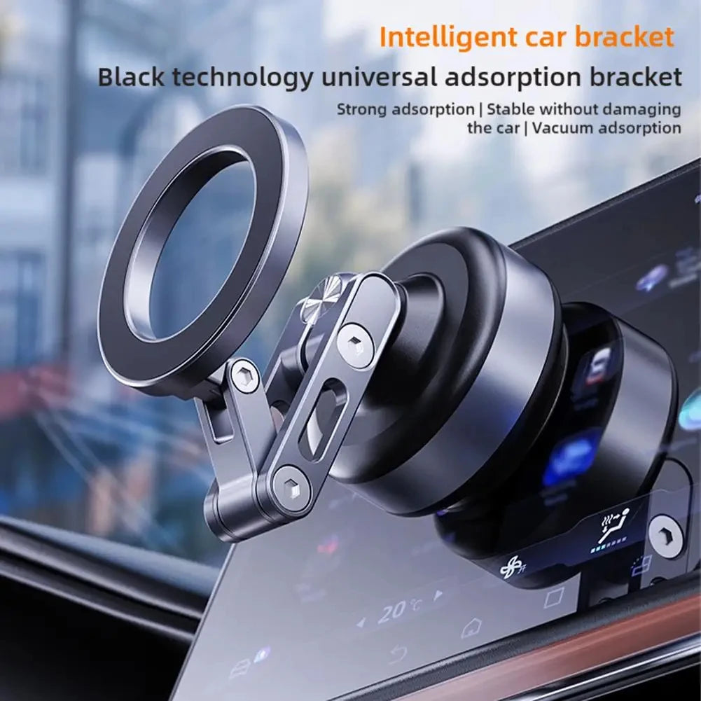Magnetic Car Phone Mount – Aluminum Alloy, Rotating & Foldable