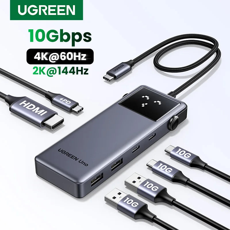 UGREEN Uno USB-C Hub – 6-in-1 Docking Station for MacBook & Laptop