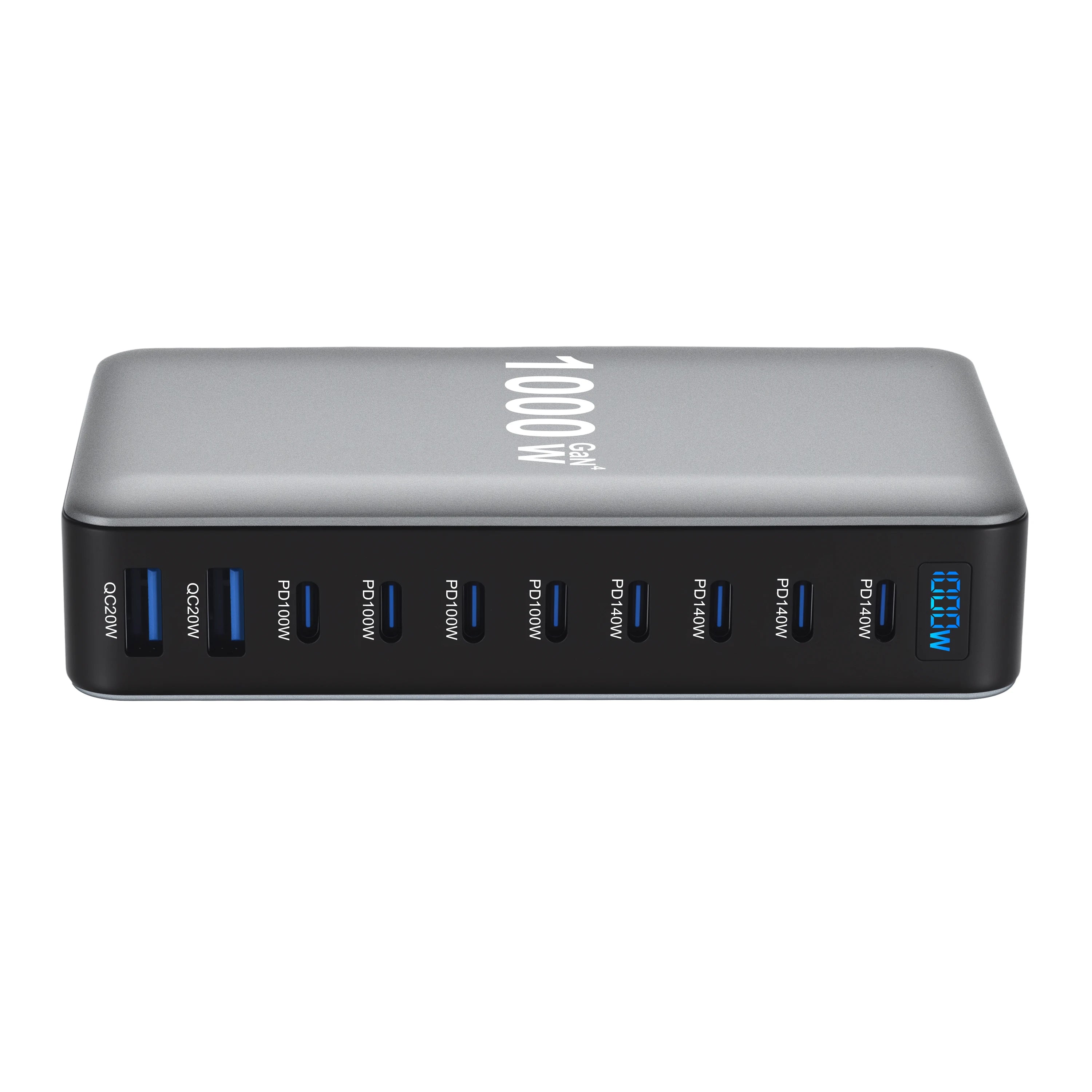 10-Port GaN Desktop Charger – Fast PD Charging for Laptop & Phone