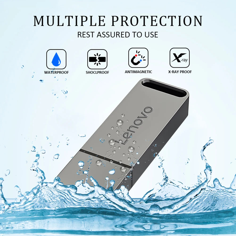 Lenovo 64TB USB 3.0 Flash Drive – Waterproof, High-Speed File Transfer