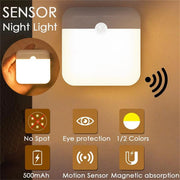 Motion Sensor Night Lamp – USB LED Light for Stairs, Closet, Hallway, Bedroom