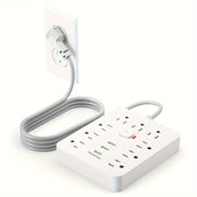 TRANSTON Quick Charge Power Strip – 9 AC Outlets & 3 USB Ports