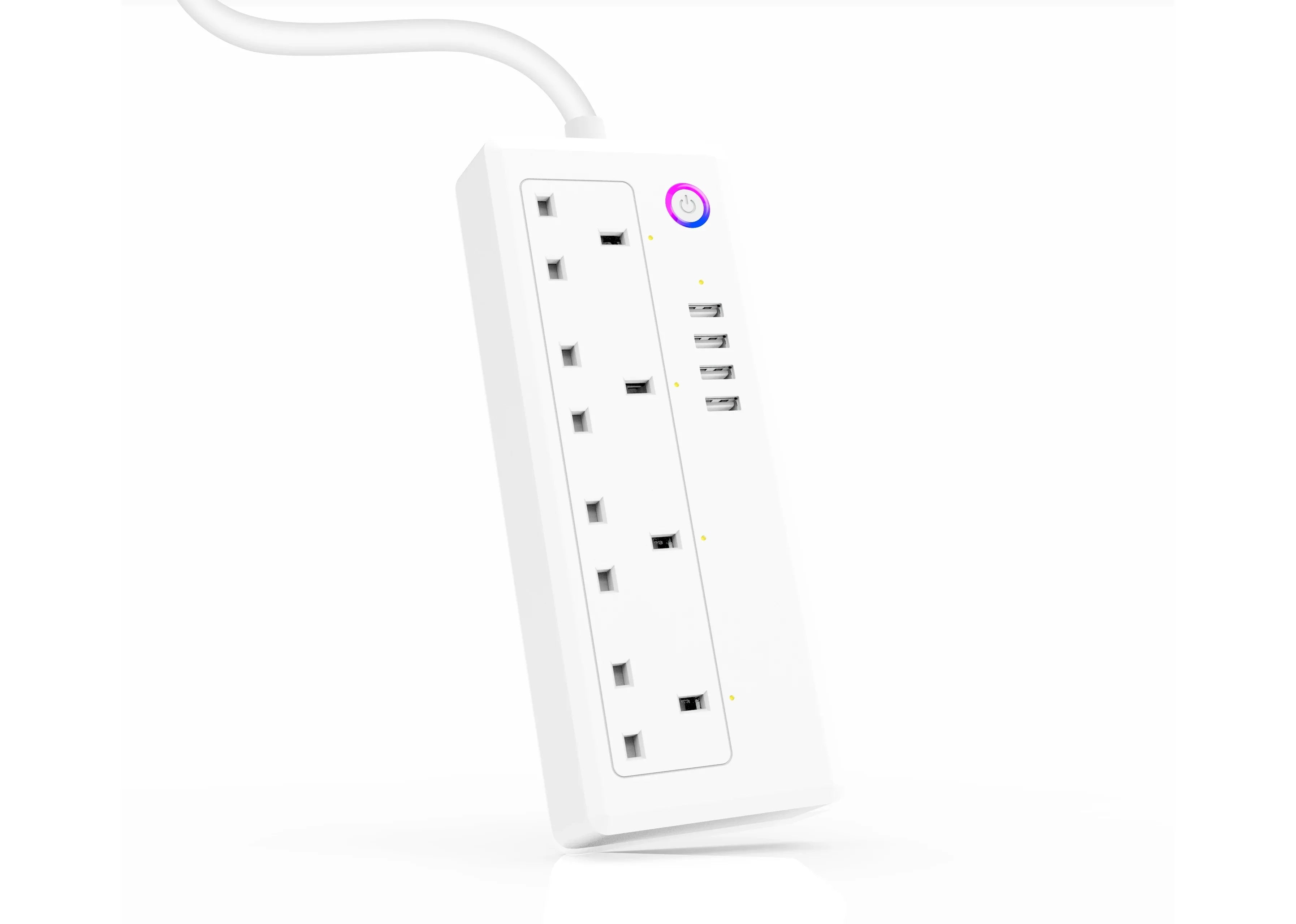 Zigbee Smart Power Strip – 1- 4 AC Outlets & 4 USB Charging Ports