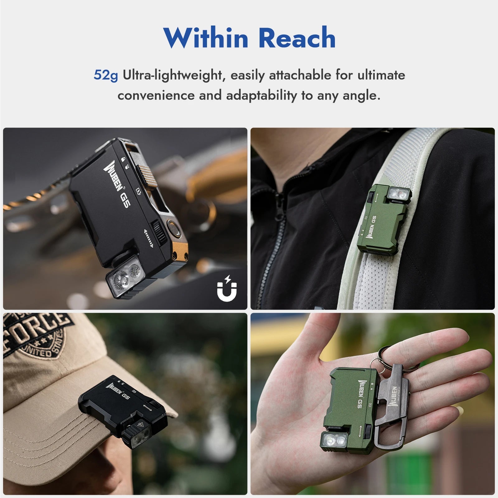 WUBEN G5 Mini Flashlight – 400L EDC Rechargeable Pocket Torch