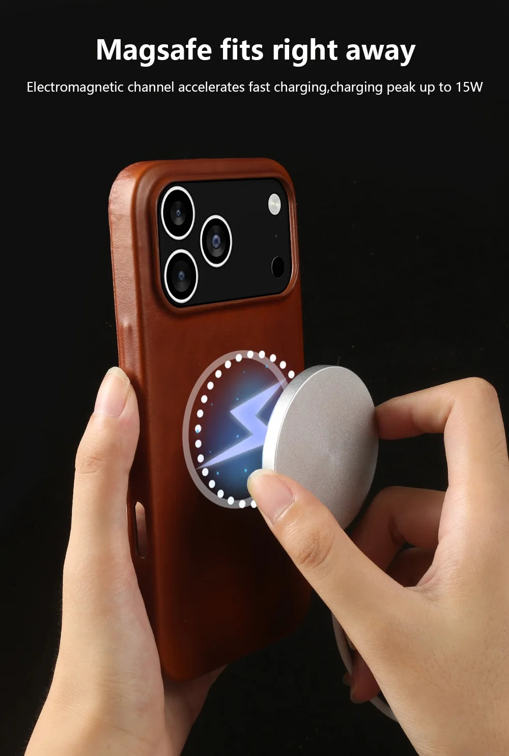 Vintage Waxed Leather iPhone Case – MagSafe Full Cover