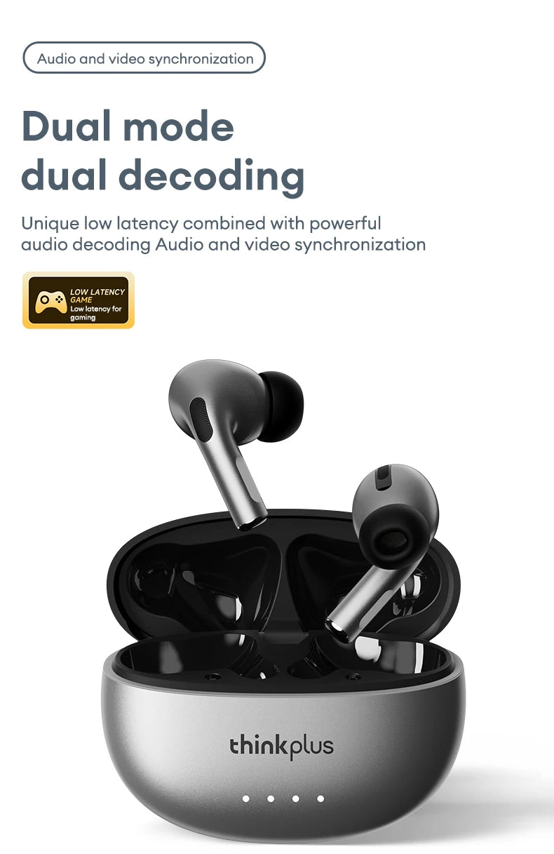 Lenovo Original LP5 PRO TWS Wireless Bluetooth V5.4 Stereo Earphones Long Endurance Touch Earbuds Low Latency Gaming Headset New