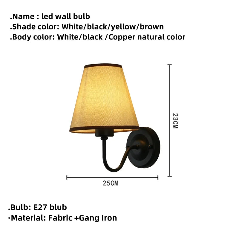 Minimalist E27 Wall Light – Bedroom, Hotel & Study