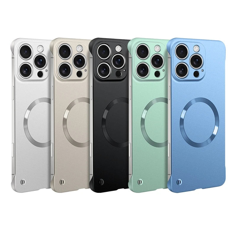 Ultra Slim Metallic Magsafe iPhone Case – Cooling Hard Cover
