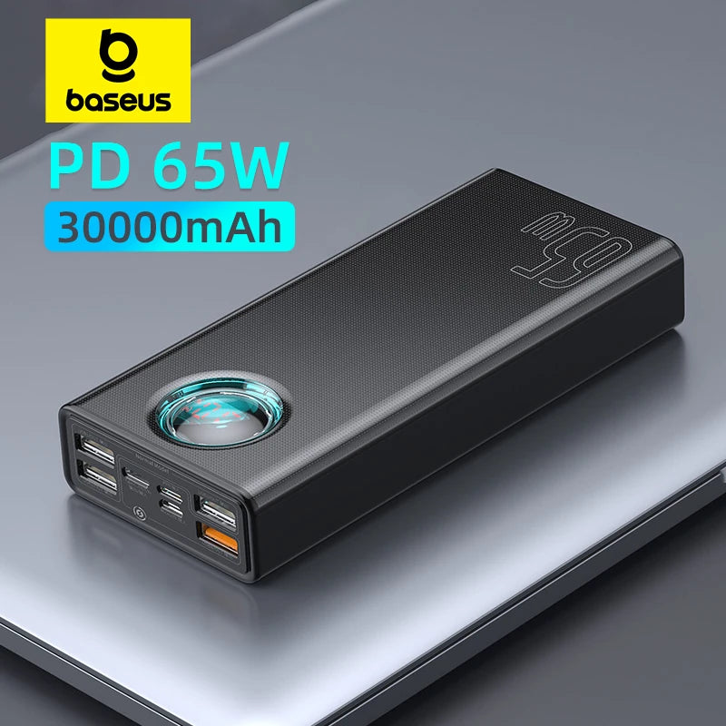 Baseus 65W 30,000mAh Power Bank – PD Quick Charging Portable Charger