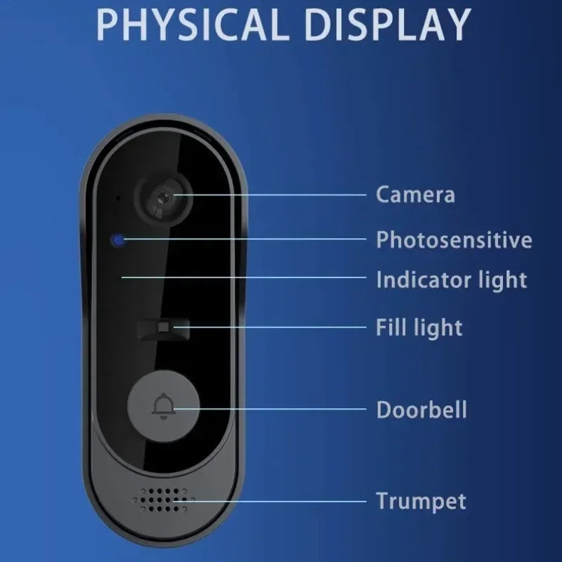 Tuya WiFi Video Doorbell – HD Camera & Outdoor Security