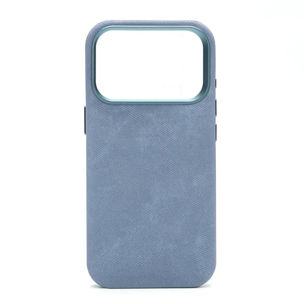 Luxury Fiber Leather Magnetic Shockproof Case – iPhone 15–17 Series