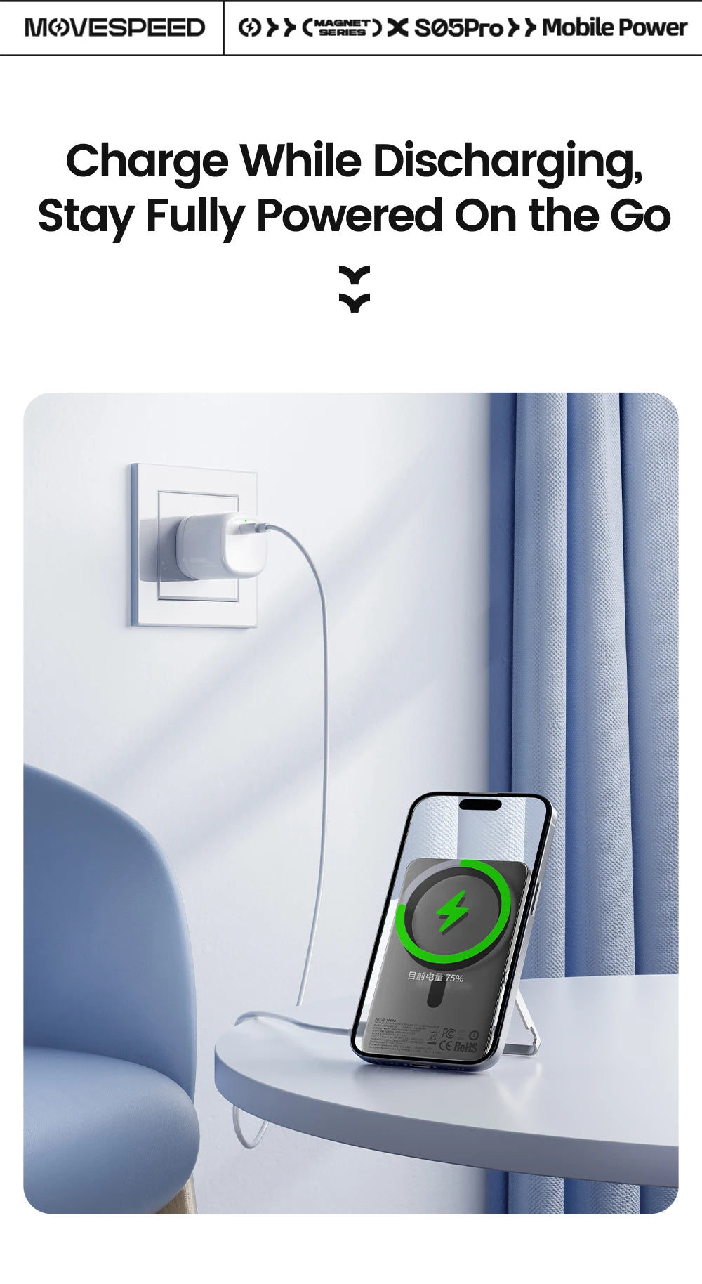 MOVESPEED S10Pro 10000mAh Magnetic Power Bank