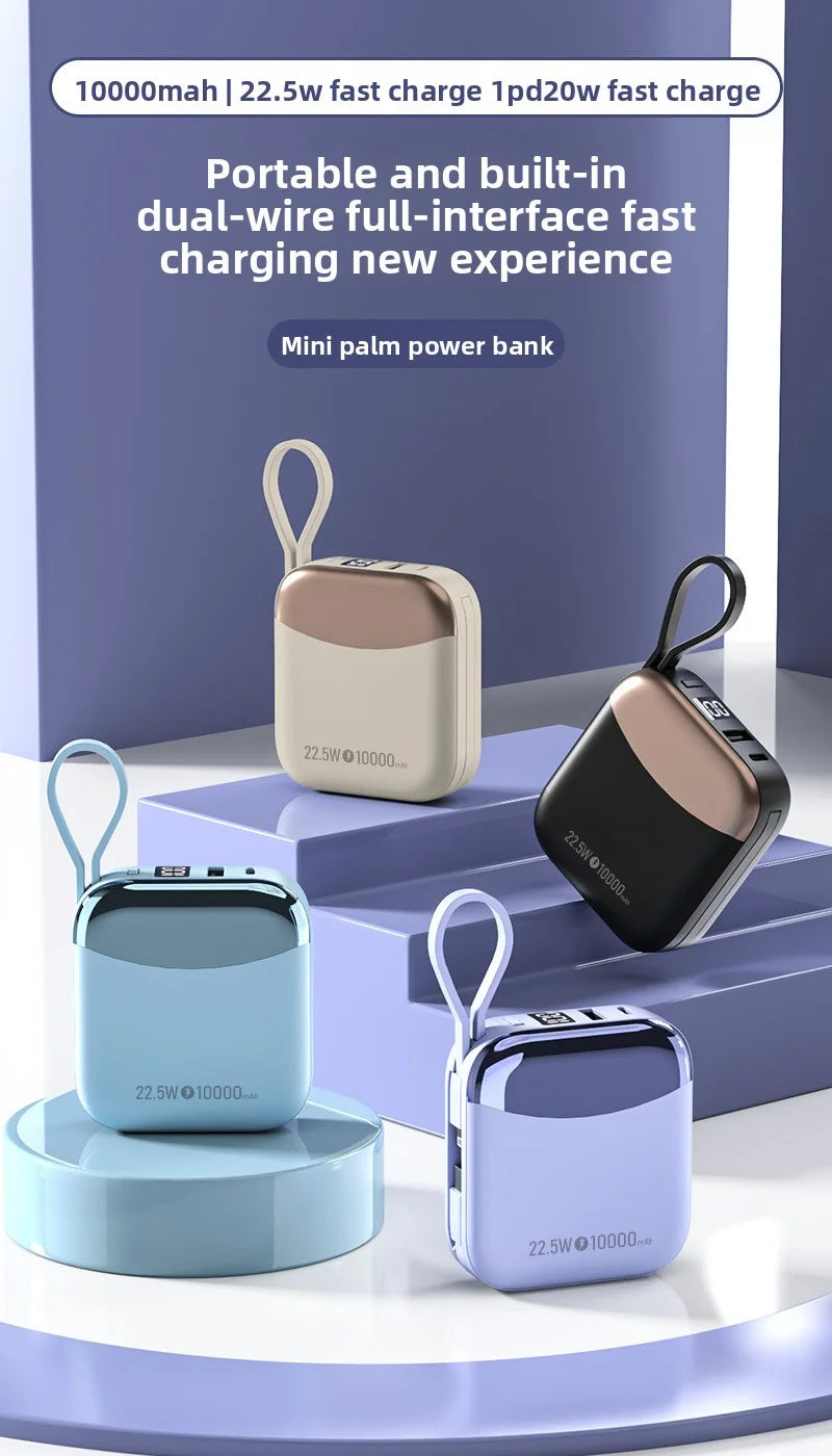 10000mAh Mini Power Bank – 66W Fast Charge, CCC Certified