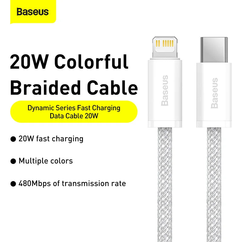 Baseus 20W USB-C Fast Charging Cable – iPhone & iPad Compatible