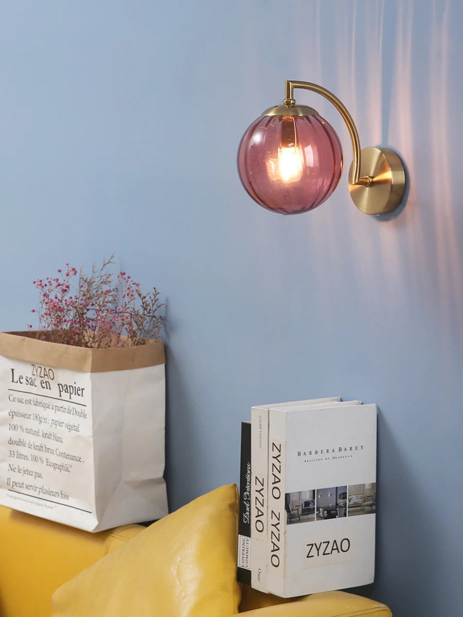 LED Wall Sconce – Minimalist Glass Lamp for Home