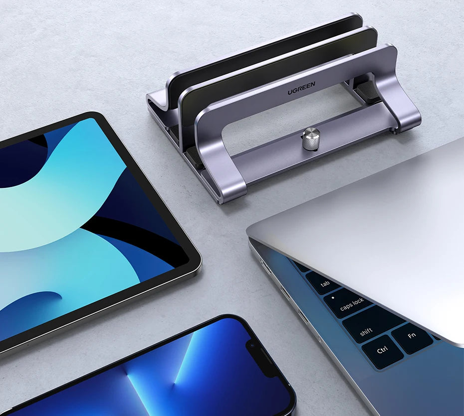 UGREEN Foldable Laptop Stand – Aluminum Vertical Holder for MacBook & PC