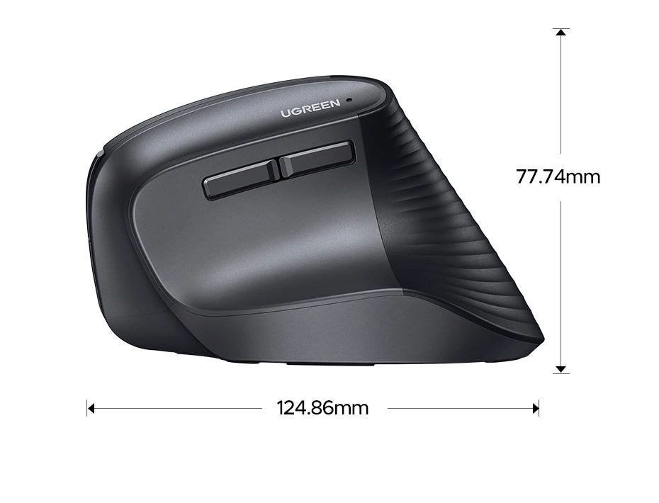 UGREEN Vertical Wireless Mouse – 2.4G, Ergonomic, 4000 DPI, 6 Buttons