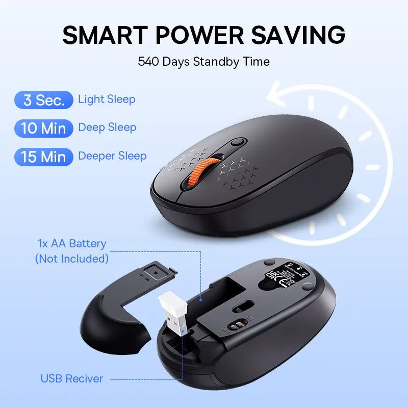 Baseus F01B Wireless Bluetooth Mouse – Silent 1600 DPI