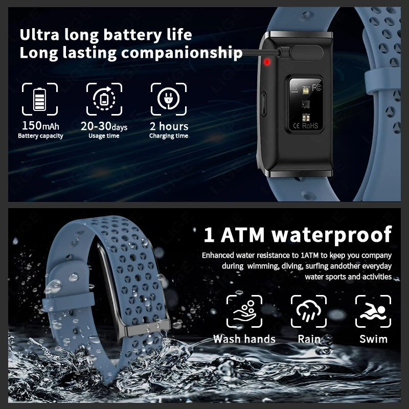 Smart Fitness Tracker Bracelet – Heart Rate & Pedometer