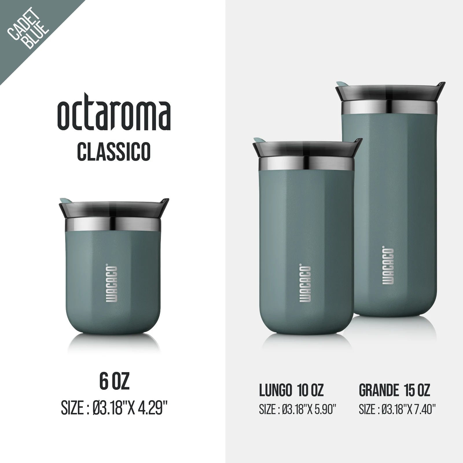 WACACO Octaroma Travel Coffee Mug – Insulated Stainless Steel Tumbler