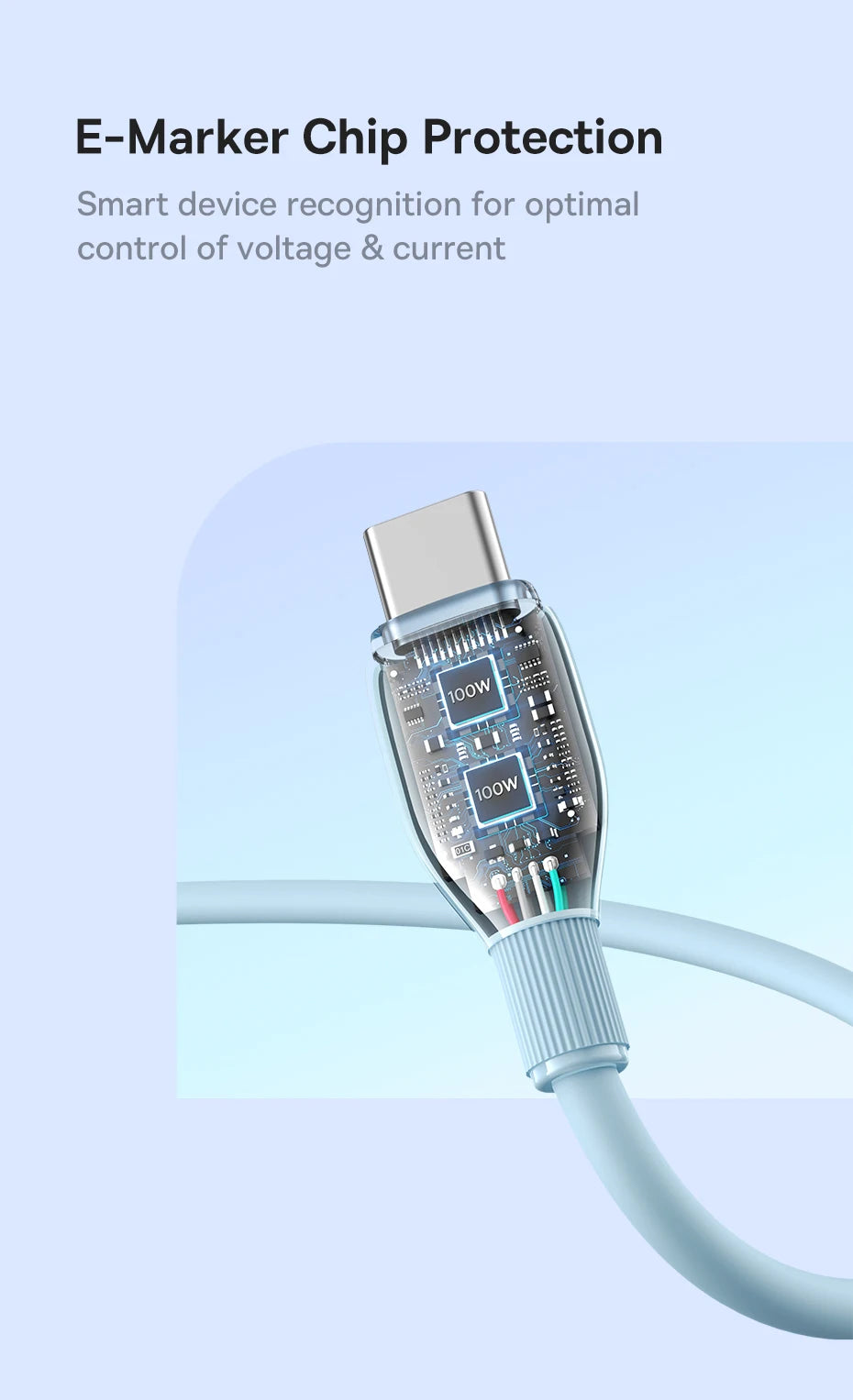 Baseus 100W PD USB-C Cable – Fast Charging for MacBook & iPhone