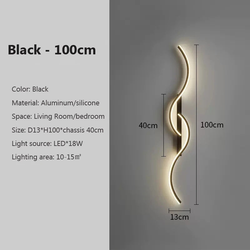 Modern Minimalist Wall Lamp – LED Strip for Home