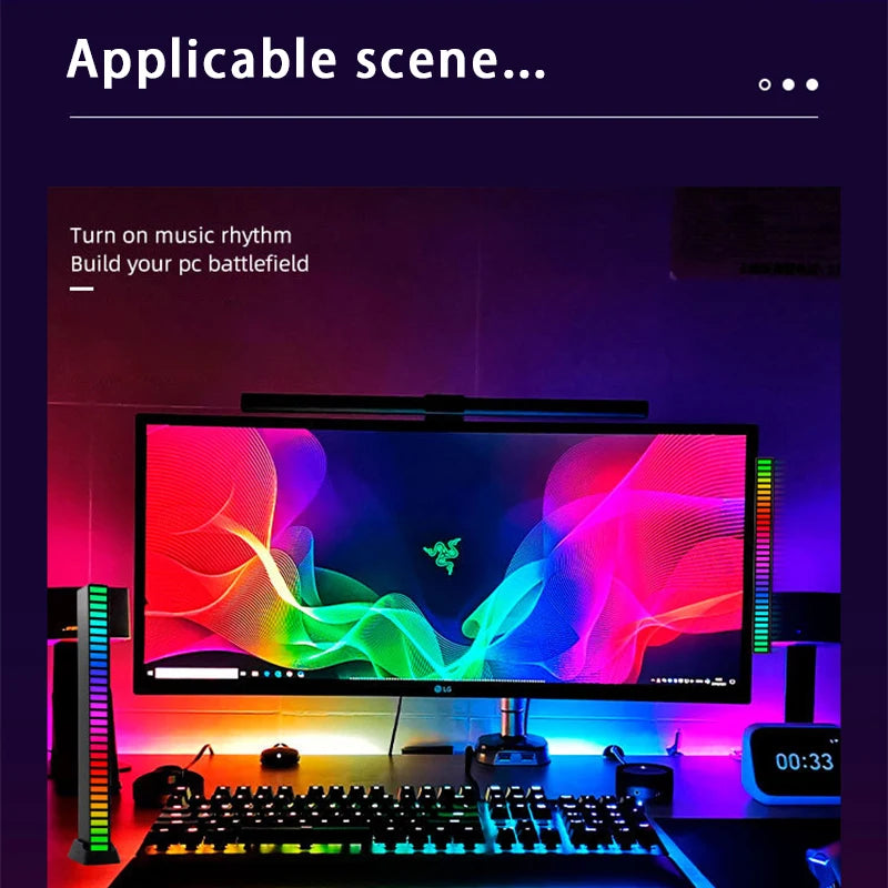 RGB LED Strip Desktop Light with Sound Control