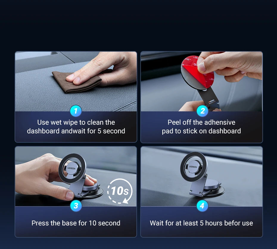UGREEN Magnetic Car Phone Holder Dashboard Gravity Car Phone Stand For Magsafe iPhone 16 15 14 Pro Samsung Xiaomi Strong Magnets
