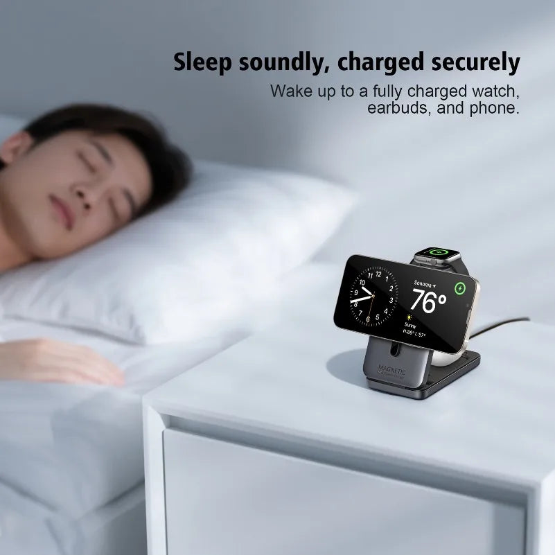 3-in-1 MagSafe Wireless Charger Stand – Foldable Design