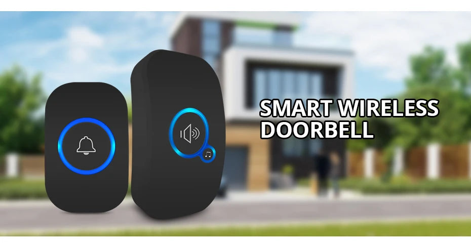 FULLHOUSE Wireless Doorbell Kit – Waterproof Door Chime with Plug-In Receiver & Push Button