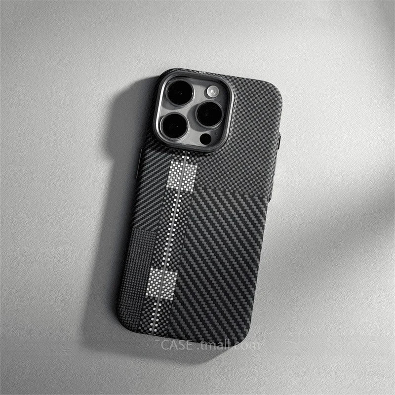 Carbon Fiber MagSafe iPhone Case – Hard Protective Cover