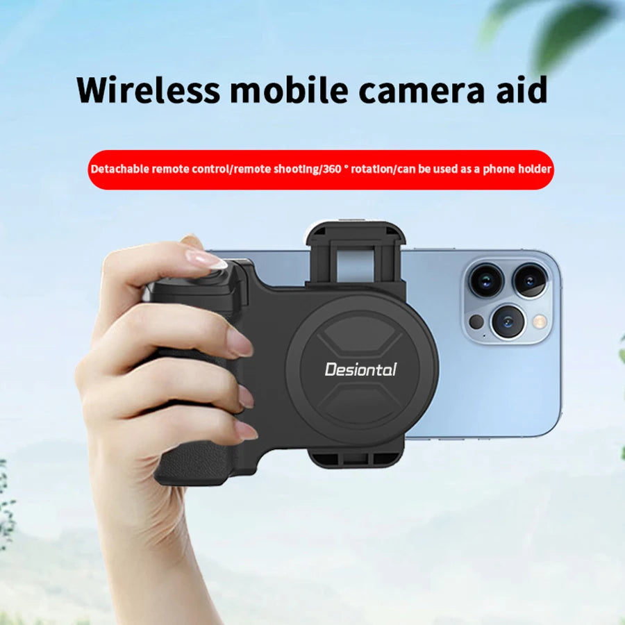 Magnetic SnapGrip Phone Stand – Selfie & Vlogging Tripod with Bluetooth Remote