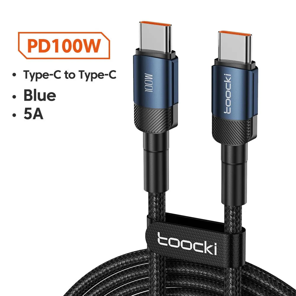 TOOCKI USB-C Fast Charging Cable – USB-C Charger Cord for Phone, Tablet & Power Bank